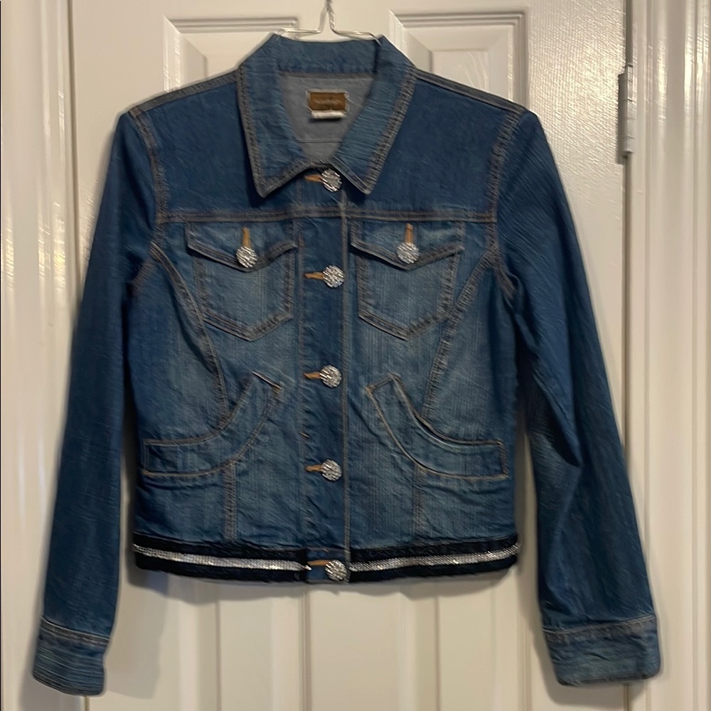 Nany Bolen Denim Jacket with Silver Accents